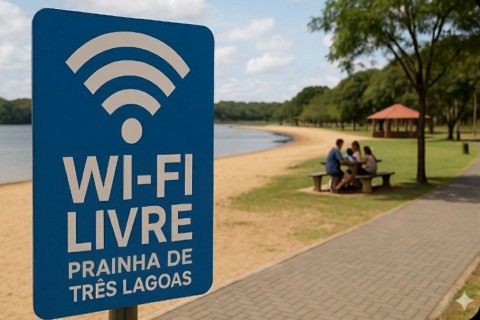 Prainha de Três Lagoas agora tem Wi-Fi livre